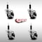 Service Caster 3'' SS Phenolic Swivel 1'' Expanding Stem Caster Set with Brake, 4PK SCC-SSEX20S314-PHS-TLB-1-4 - alternate 3